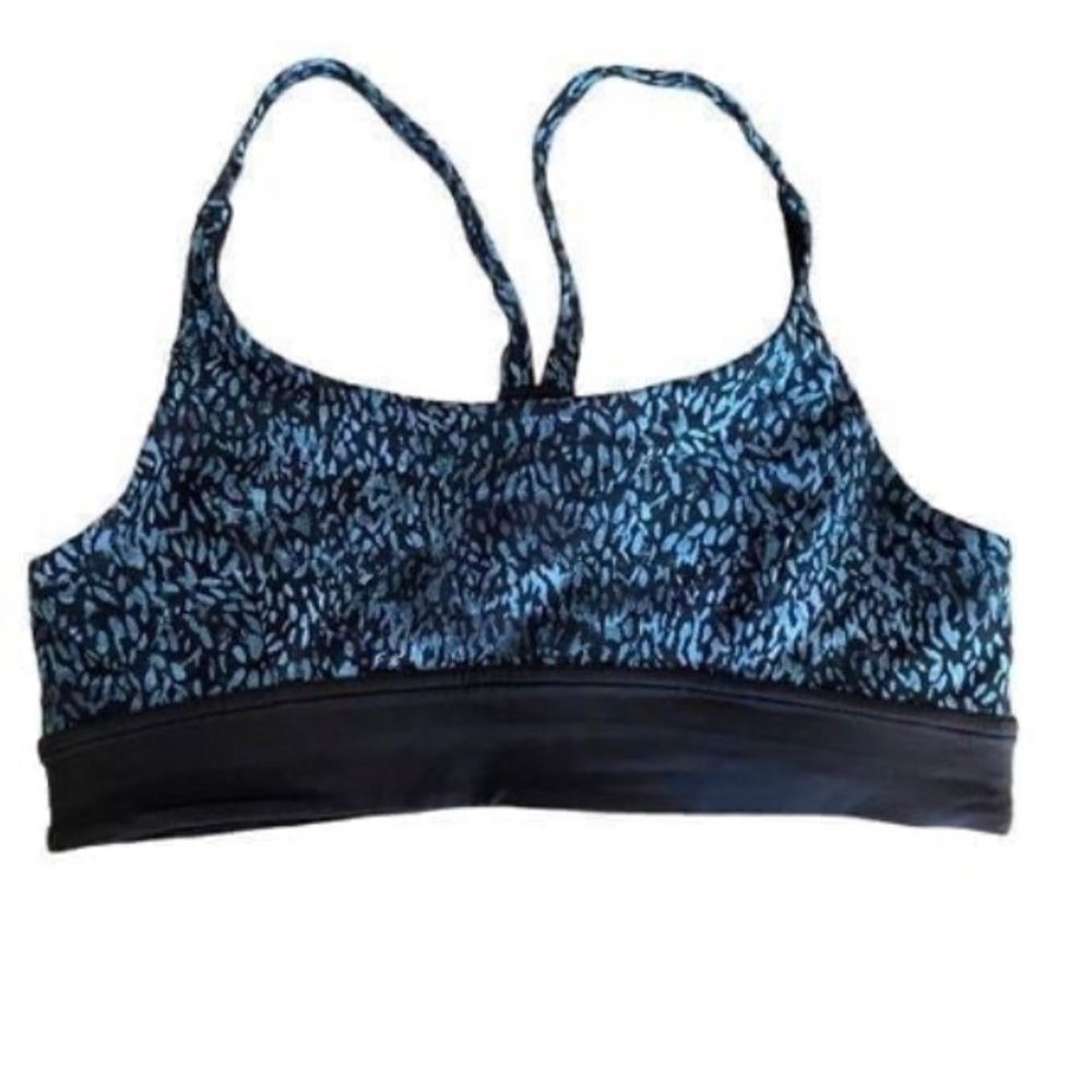 Lululemon Blue Patterned Women's Sports Bra sz 10